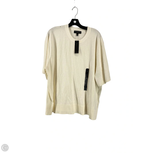 Top Short Sleeve By Banana Republic In Cream, Size: 2x