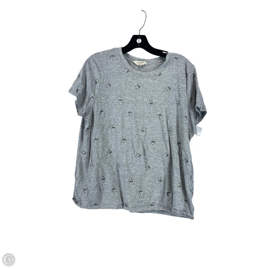 Top Short Sleeve By Lucky Brand In Grey, Size: Xl