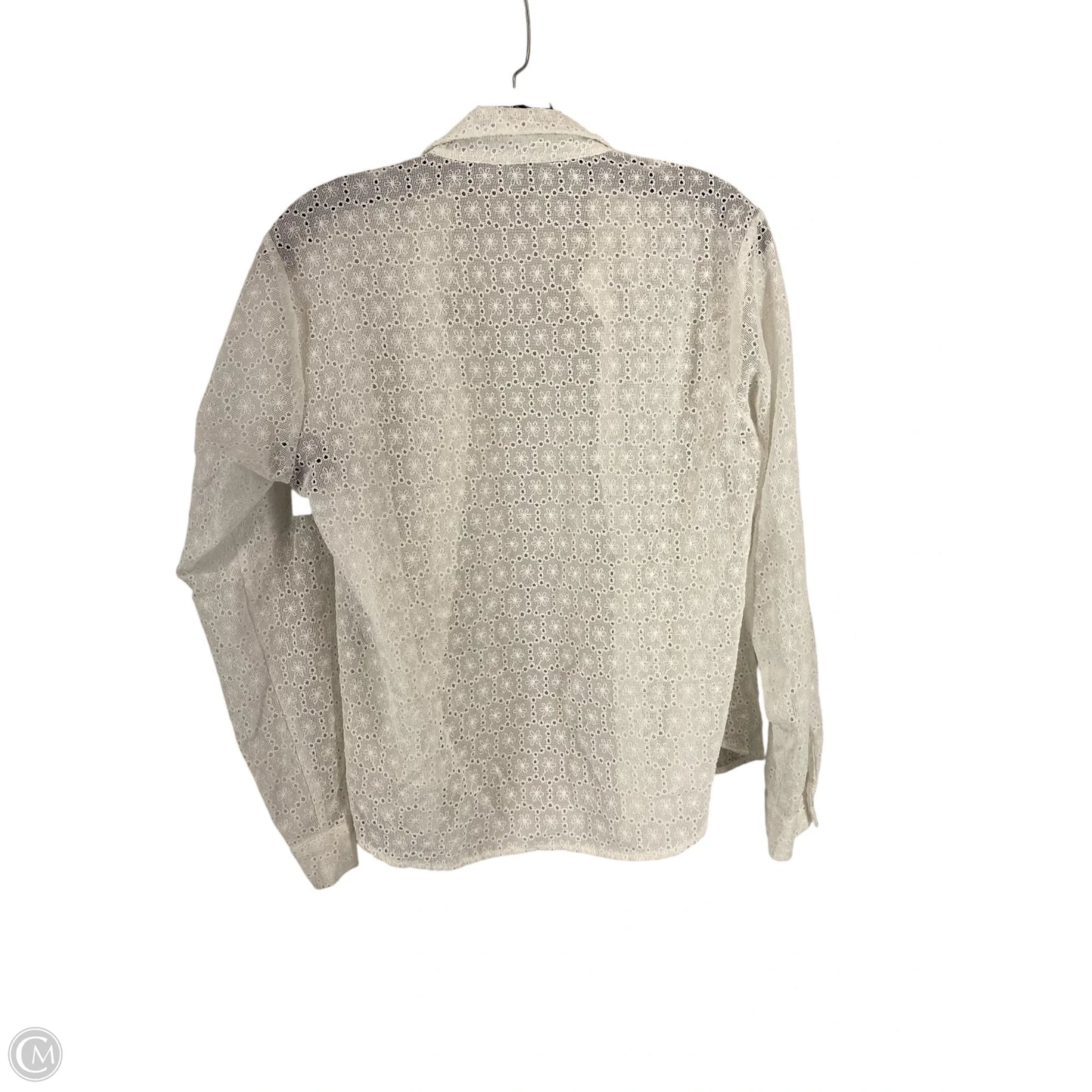 Top Long Sleeve By Zara In White, Size: M