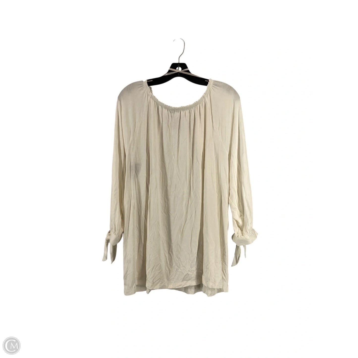 Top Long Sleeve By Cato In White, Size: Xl