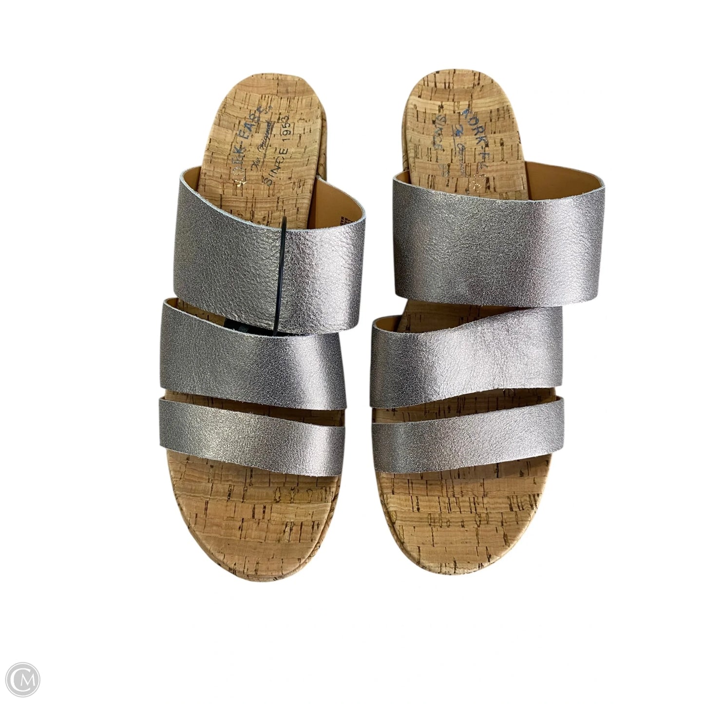 Sandals Heels Wedge By Kork Ease In Gold, Size: 10