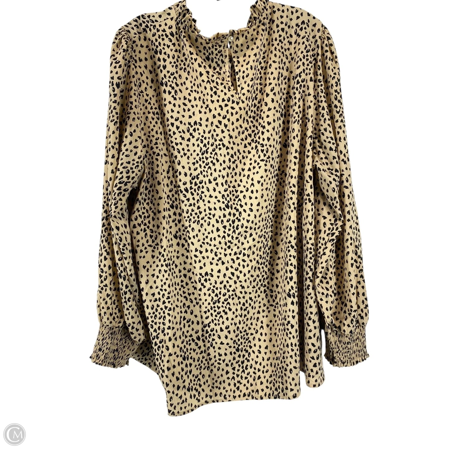 Top Long Sleeve By Jodifl In Animal Print, Size: 2x