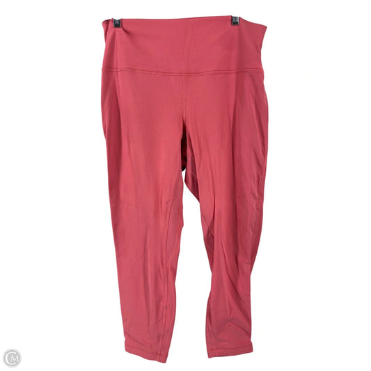 Athletic Leggings By Lululemon In Pink, Size: 14