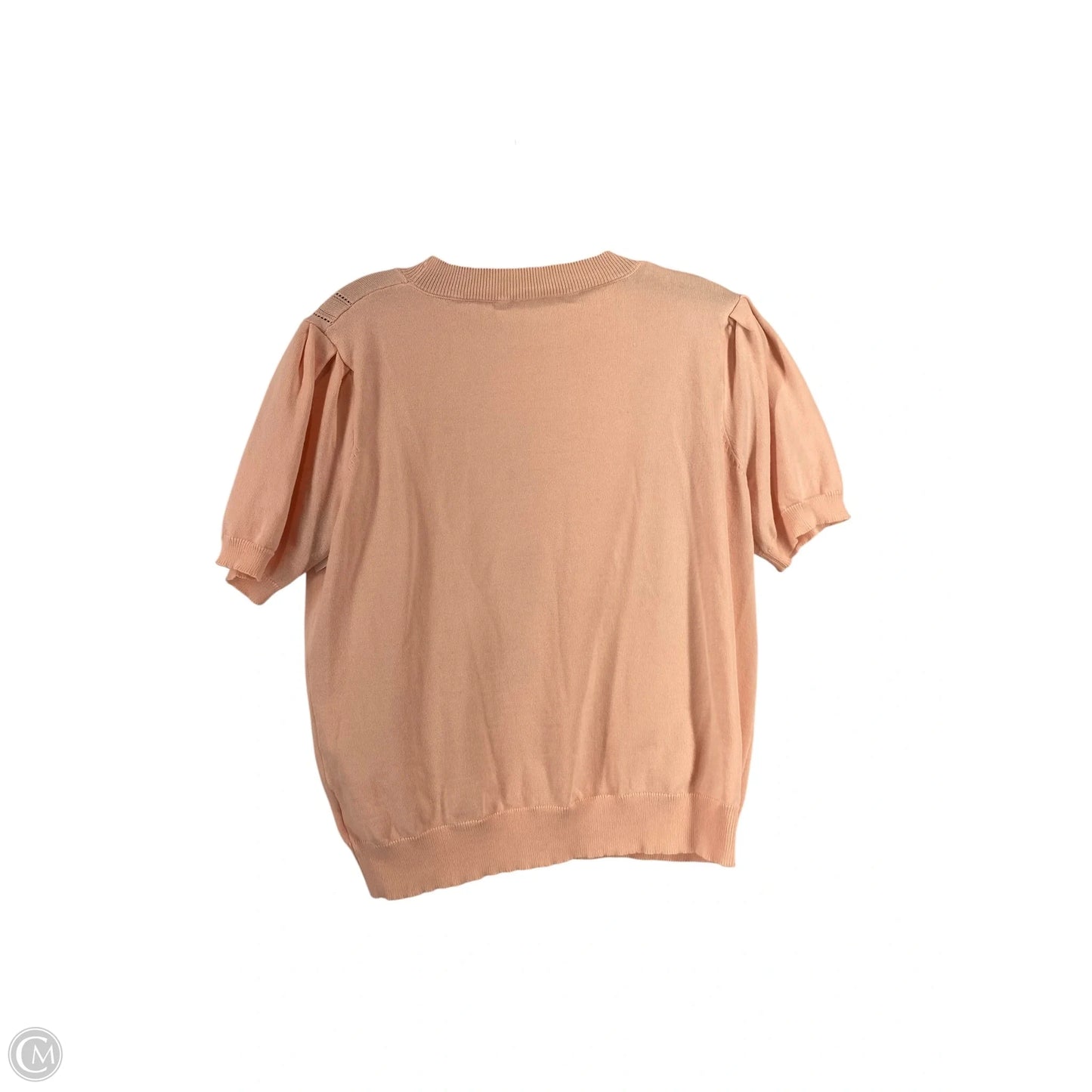 Top Short Sleeve By Cme In Pink, Size: L