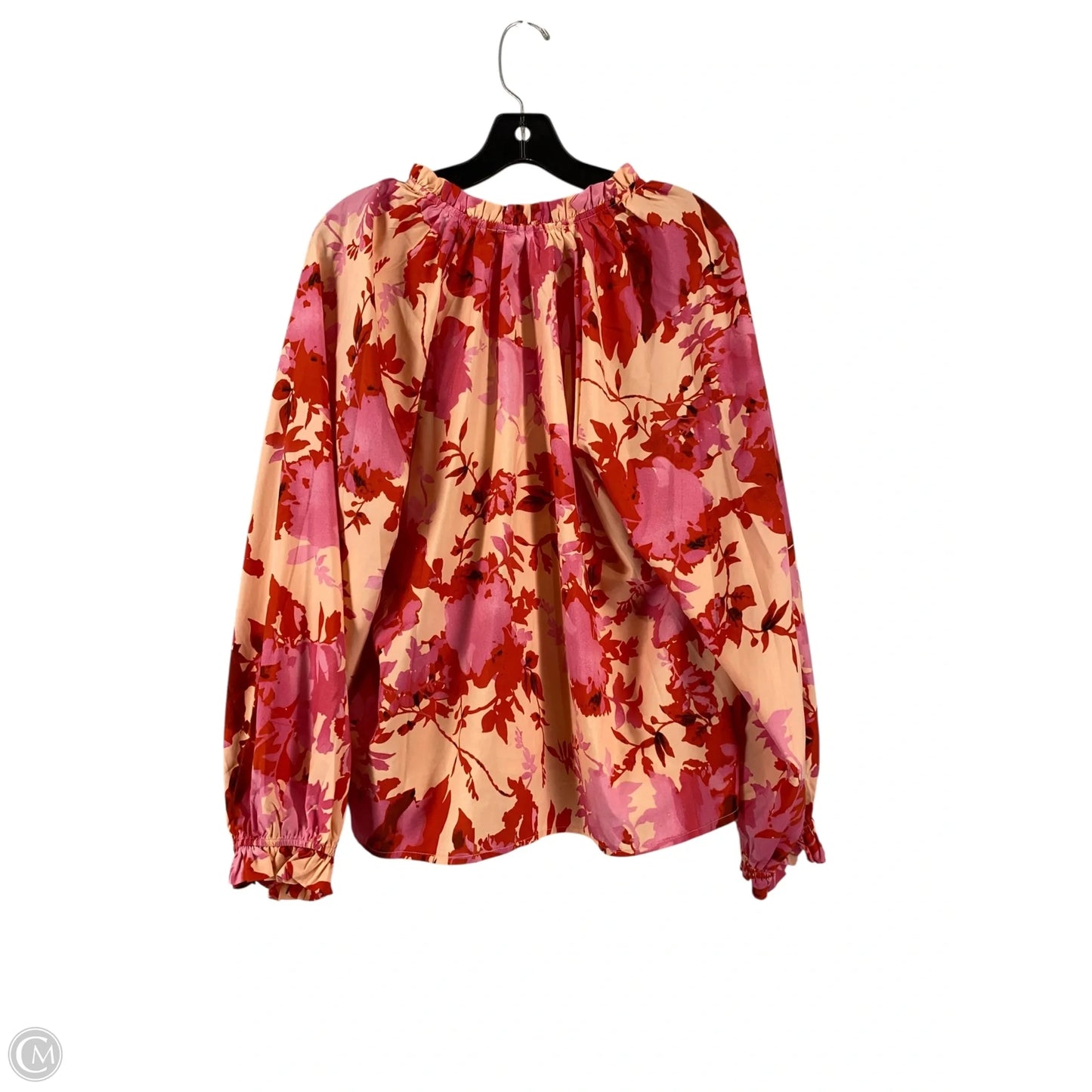 Top Long Sleeve By Cme In Pink, Size: M