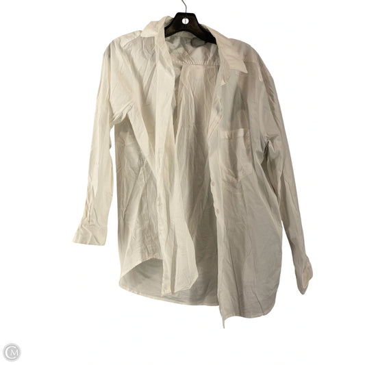Top Long Sleeve By Asos In White, Size: 10