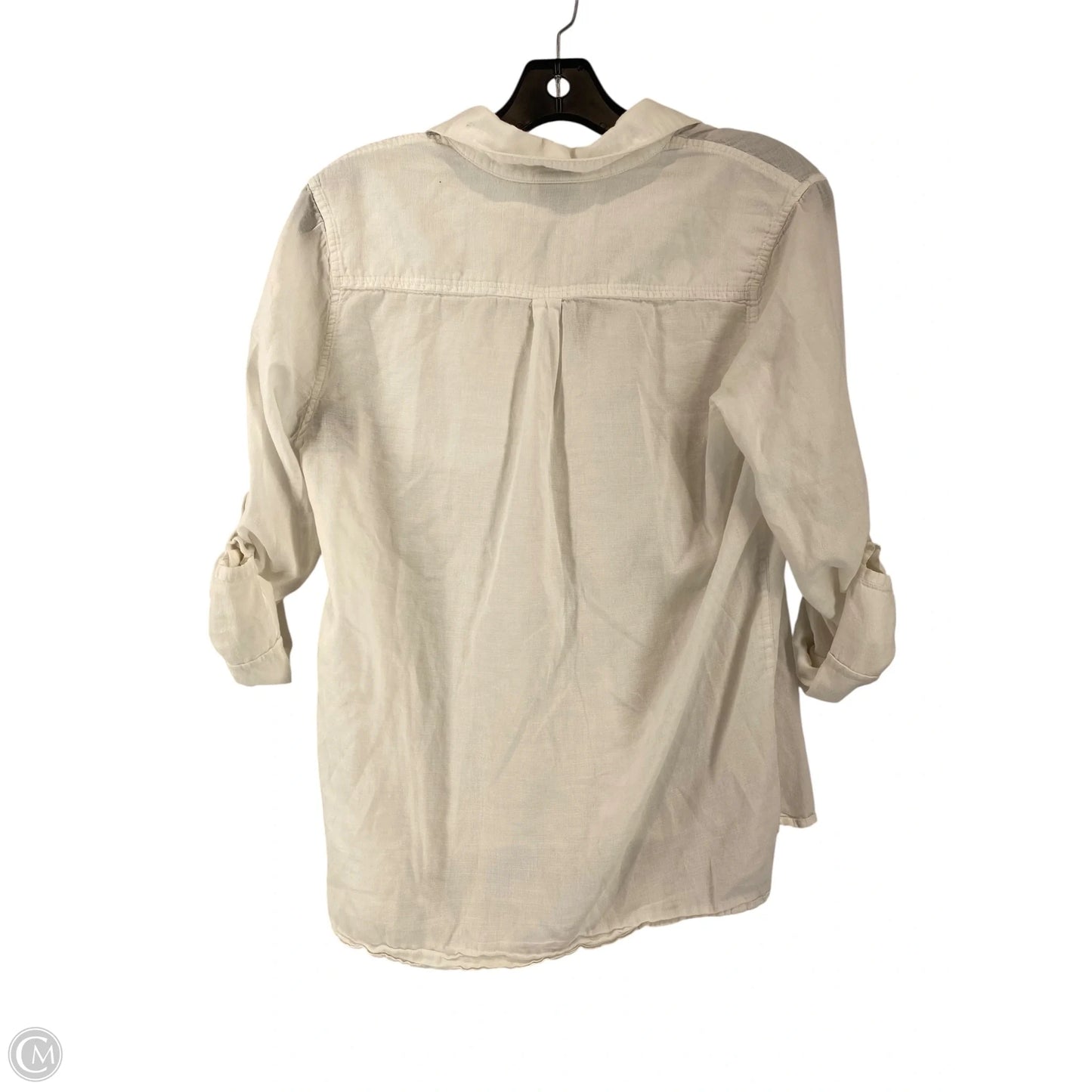 Top Long Sleeve By Patagonia In White, Size: S