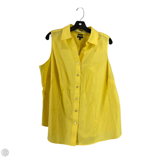 Top Sleeveless By Talbots In Yellow, Size: 16