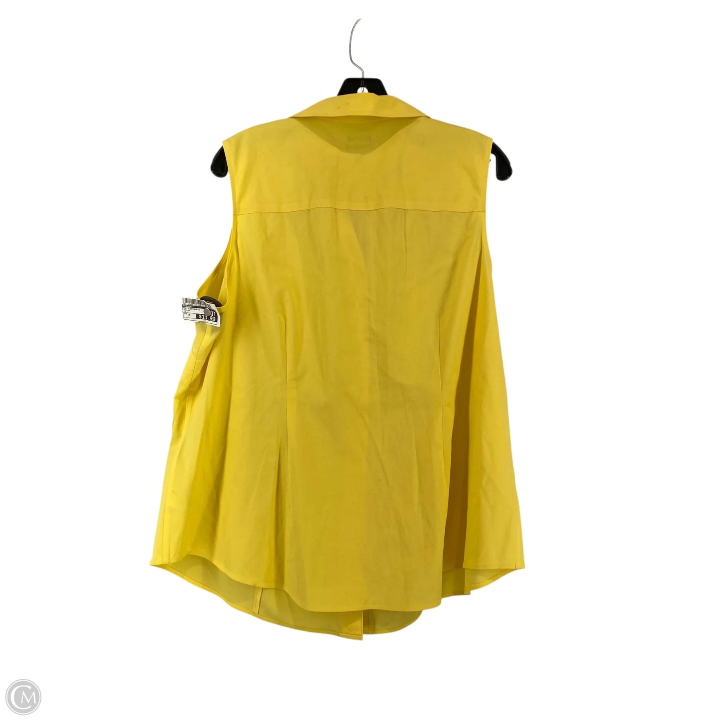 Top Sleeveless By Talbots In Yellow, Size: 16