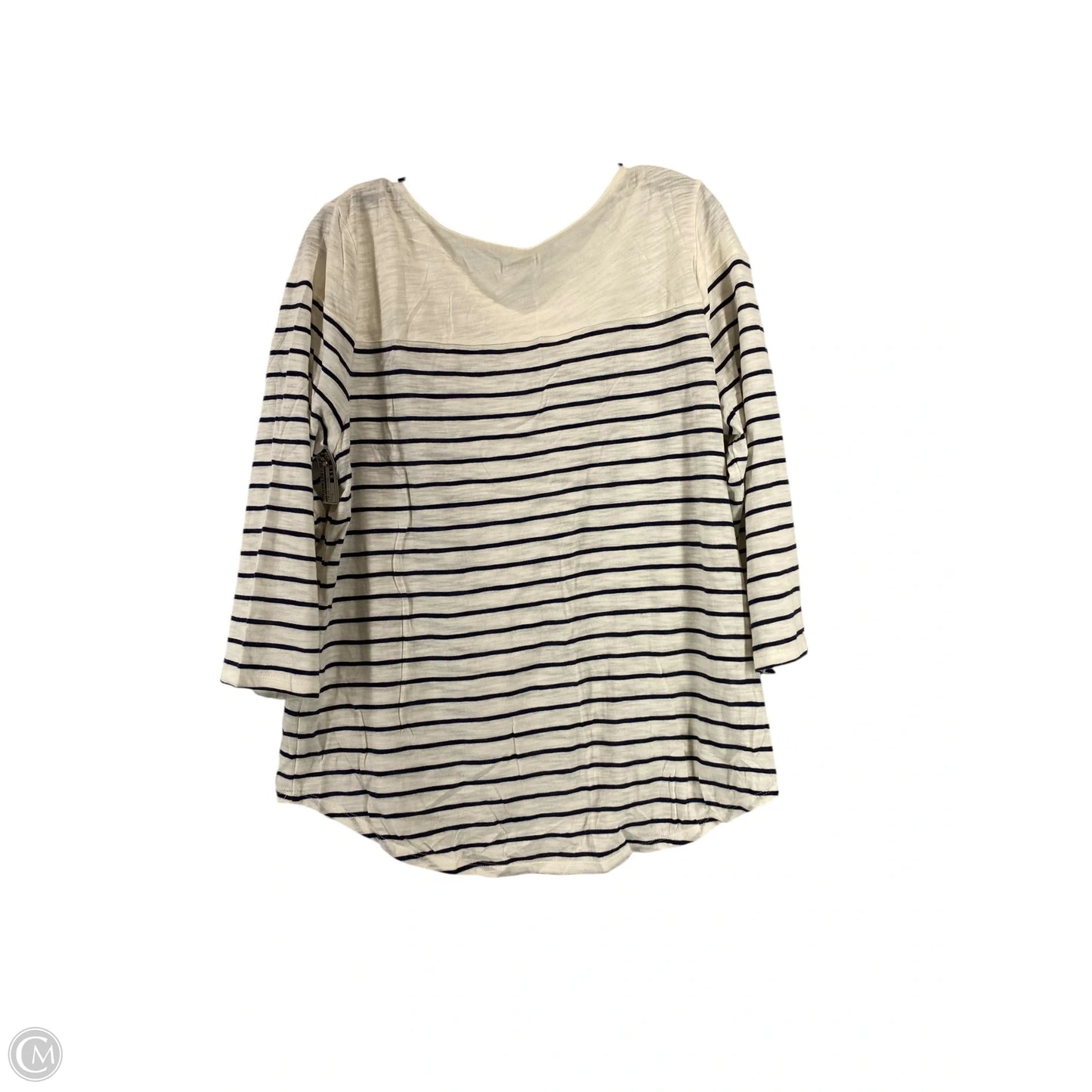 Top Long Sleeve By Chicos In Striped Pattern, Size: 2