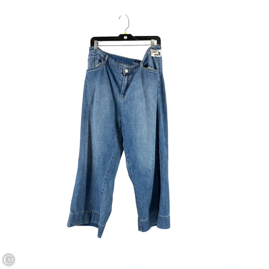 Jeans Cropped By Chicos In Blue Denim, Size: 0