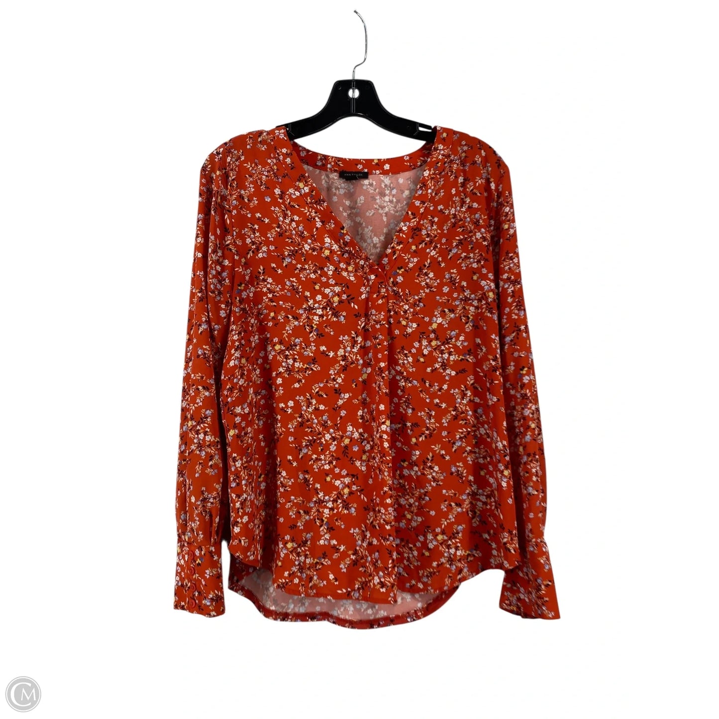 Top Long Sleeve By Ann Taylor In Floral Print, Size: S