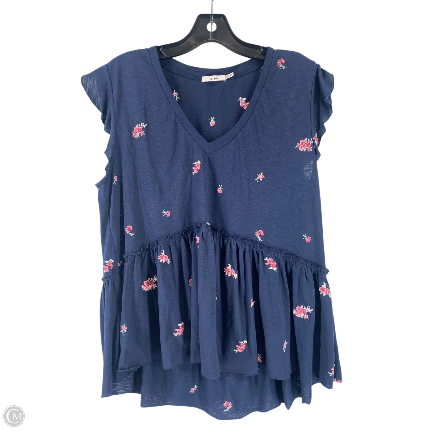 Top Sleeveless By Mi Ami In Navy, Size: Xl