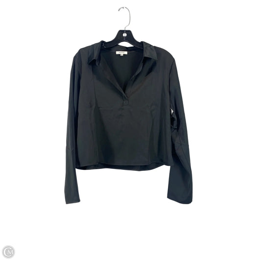 Top Long Sleeve By Pleione In Black, Size: M