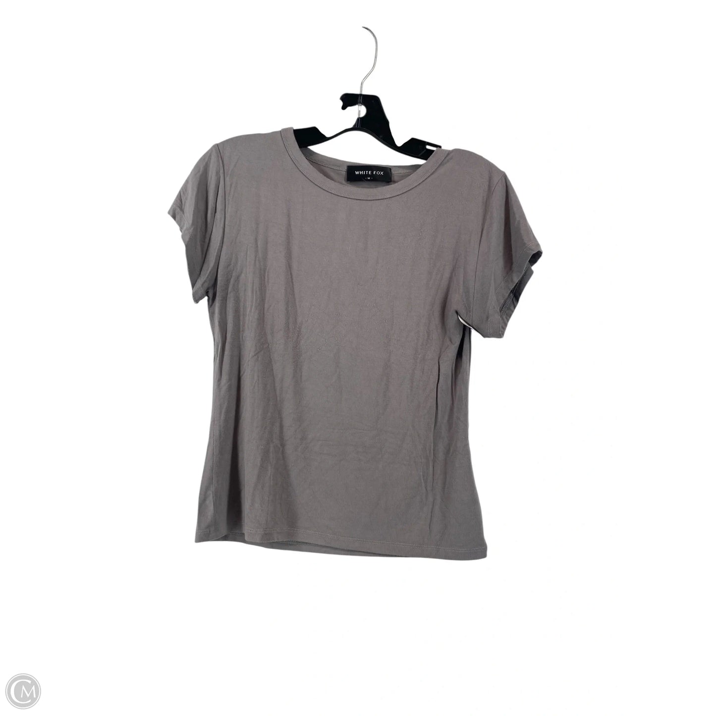 Top Short Sleeve By Cme In Grey, Size: M