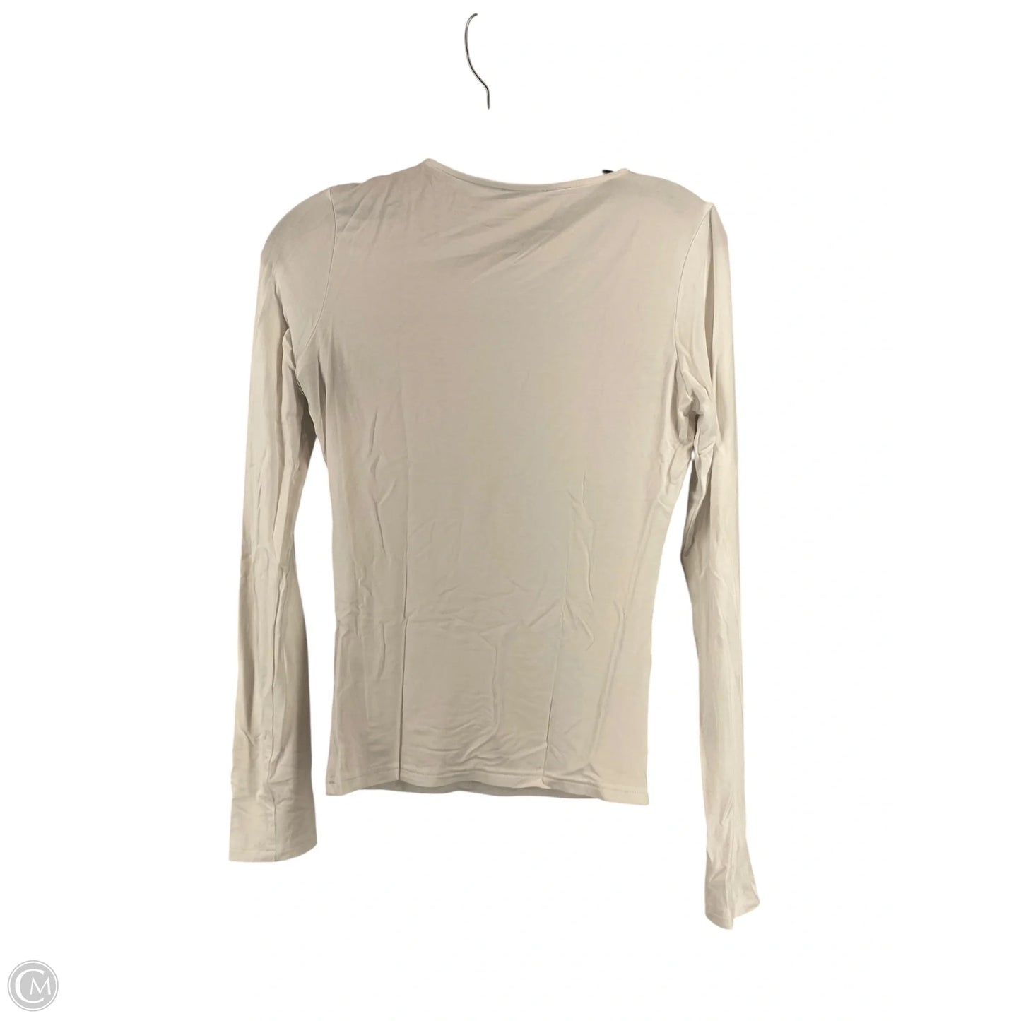 Top Long Sleeve By Cme In White, Size: M