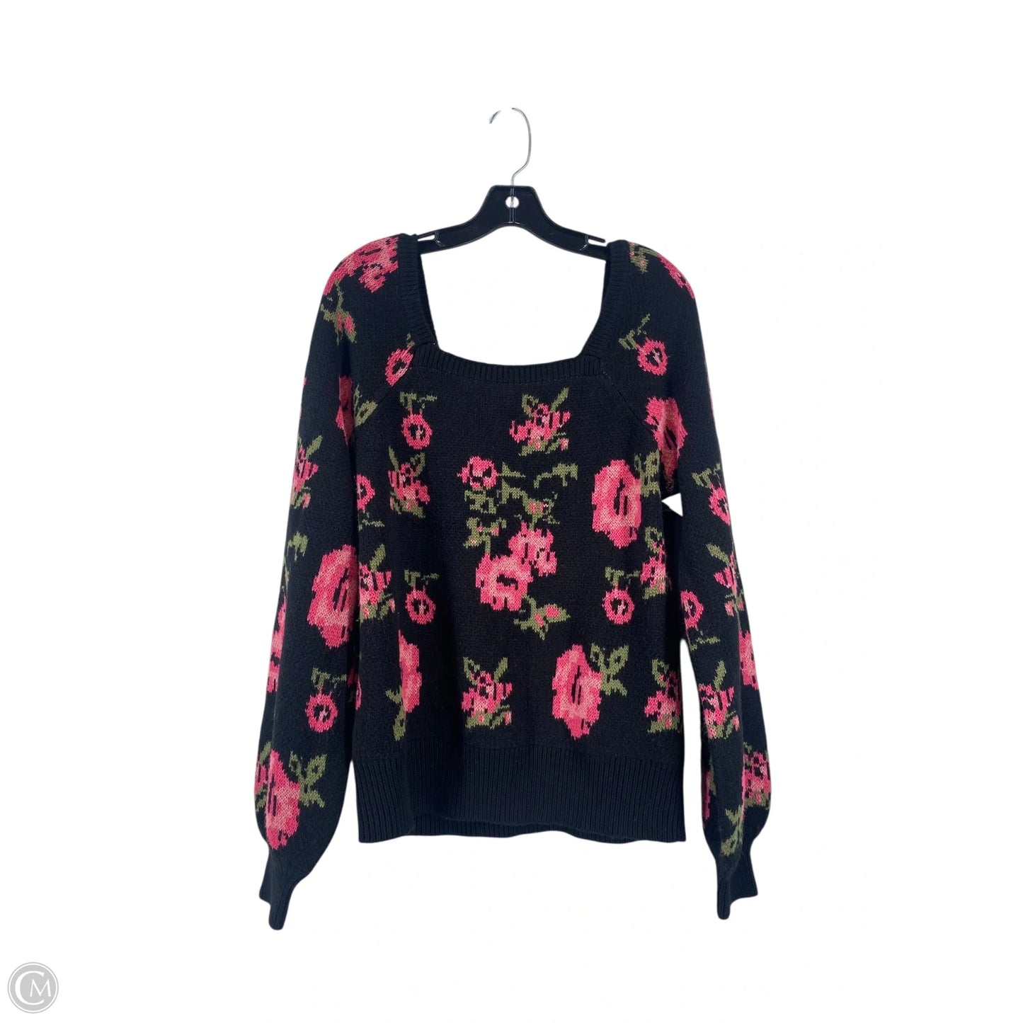 Sweater By Cato In Floral Print, Size: L