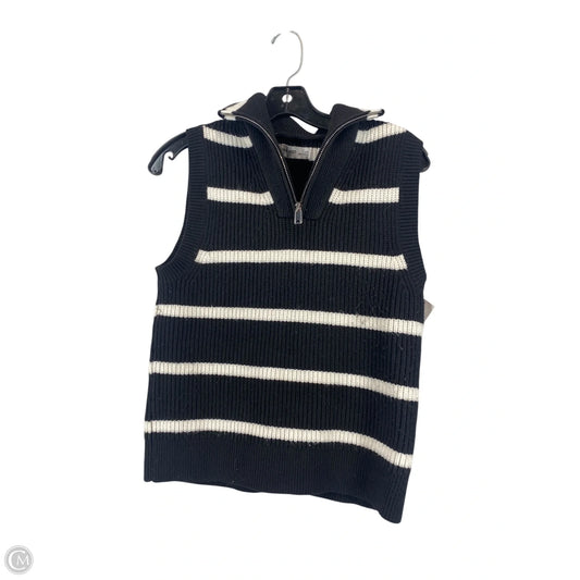 Vest Sweater By Nine West In Black & White, Size: Xs