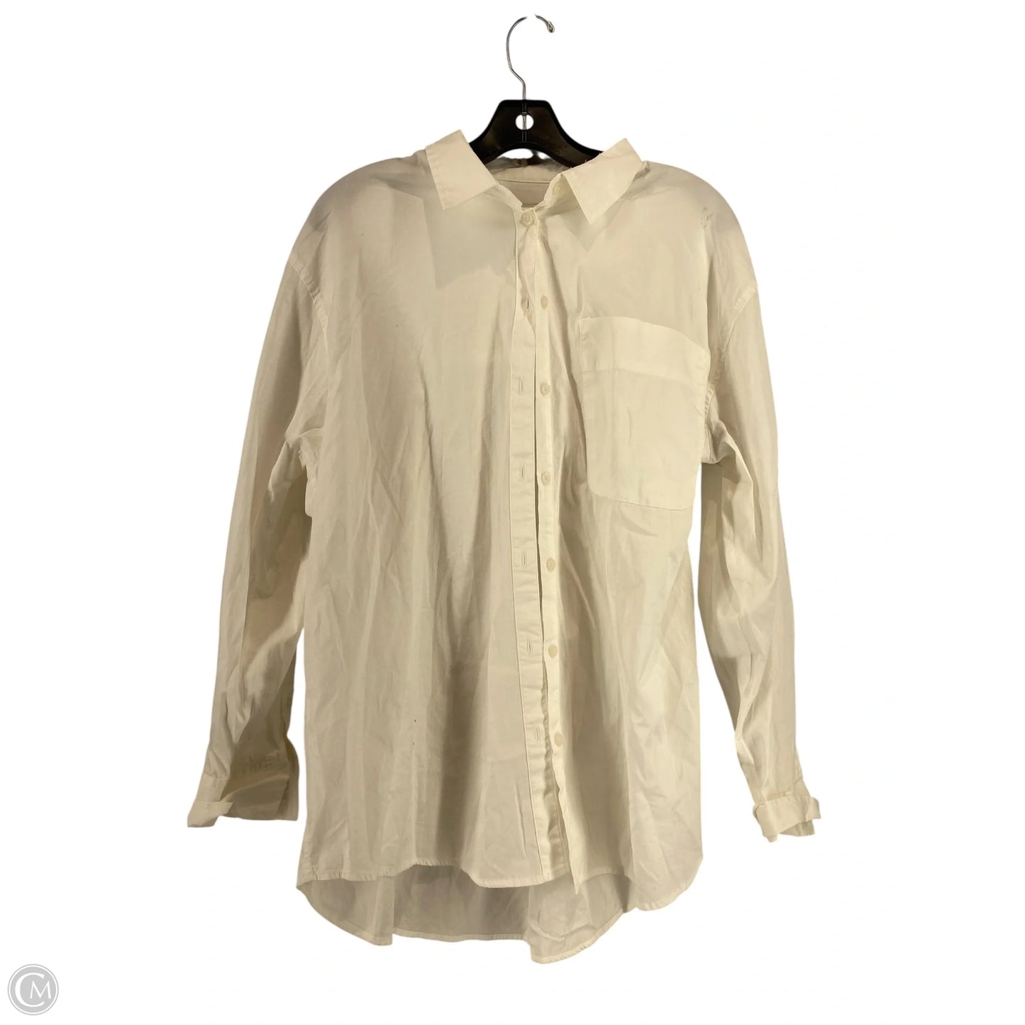 Top Long Sleeve By A New Day In White, Size: L