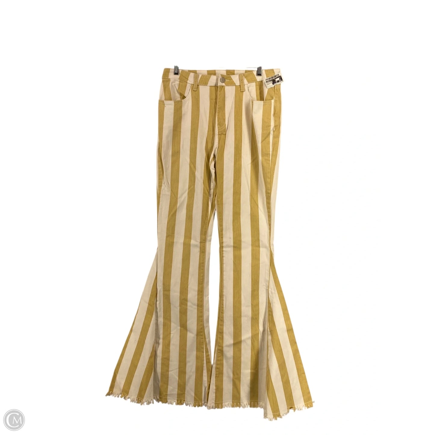Jeans Flared By Cmc In Striped Pattern, Size: L