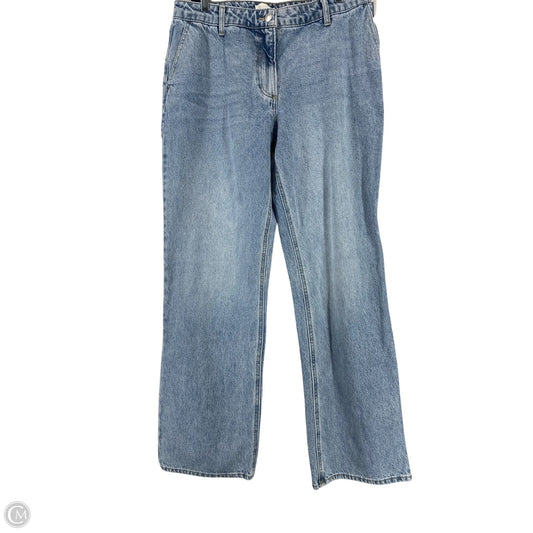 Jeans Straight By H&m In Blue Denim, Size: 12
