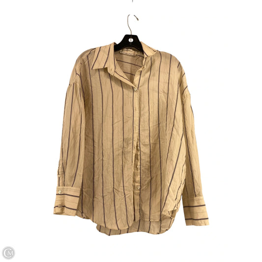 Top Long Sleeve By Abercrombie And Fitch In Striped Pattern, Size: S
