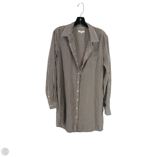 Top Long Sleeve By Equipment In Striped Pattern, Size: L