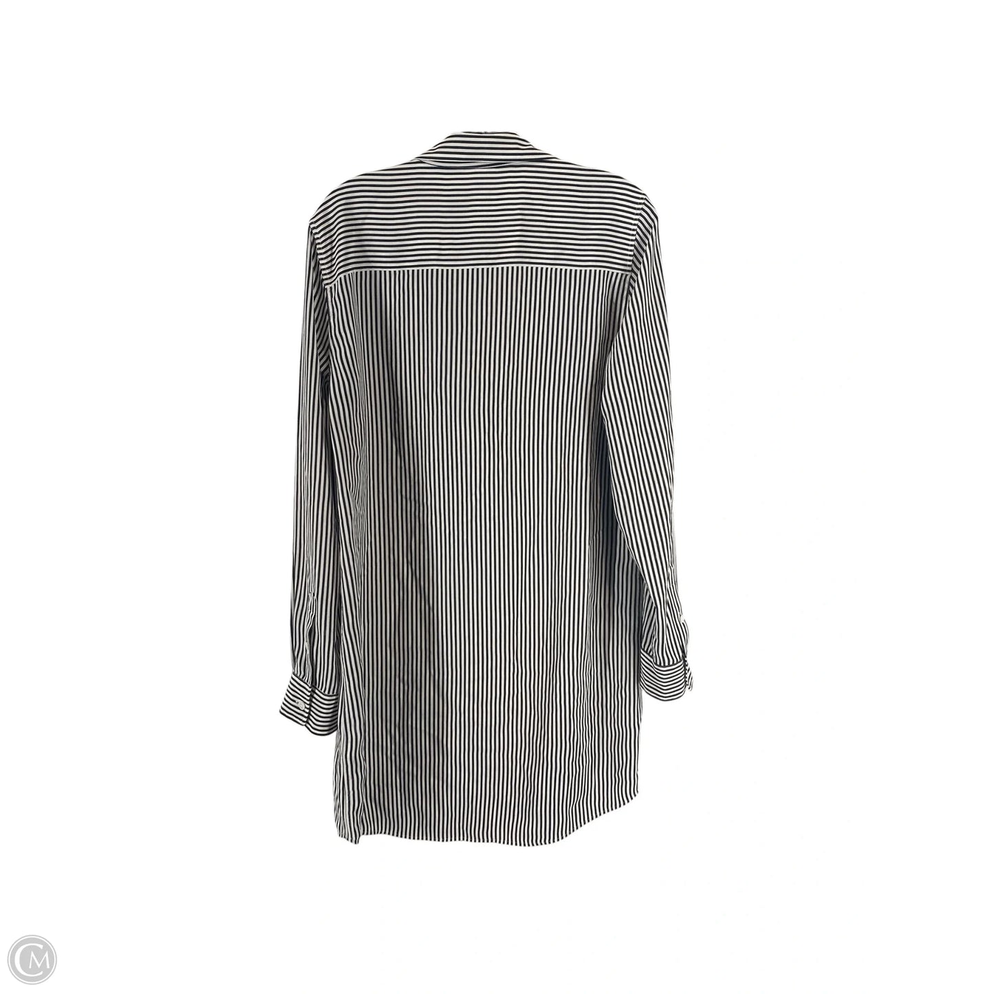 Top Long Sleeve By Equipment In Striped Pattern, Size: L