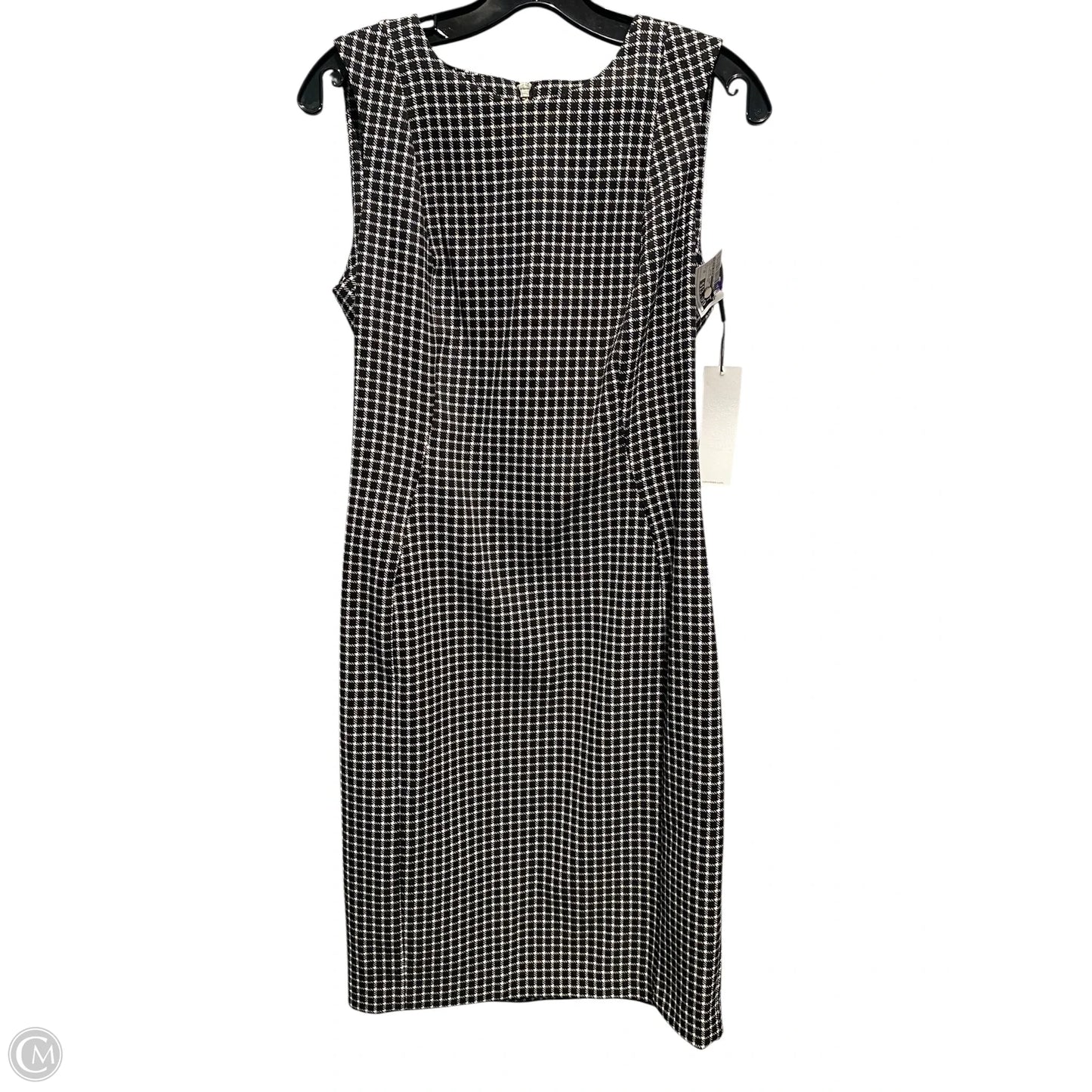 Dress Casual Short By Calvin Klein In Checkered Pattern, Size: 10