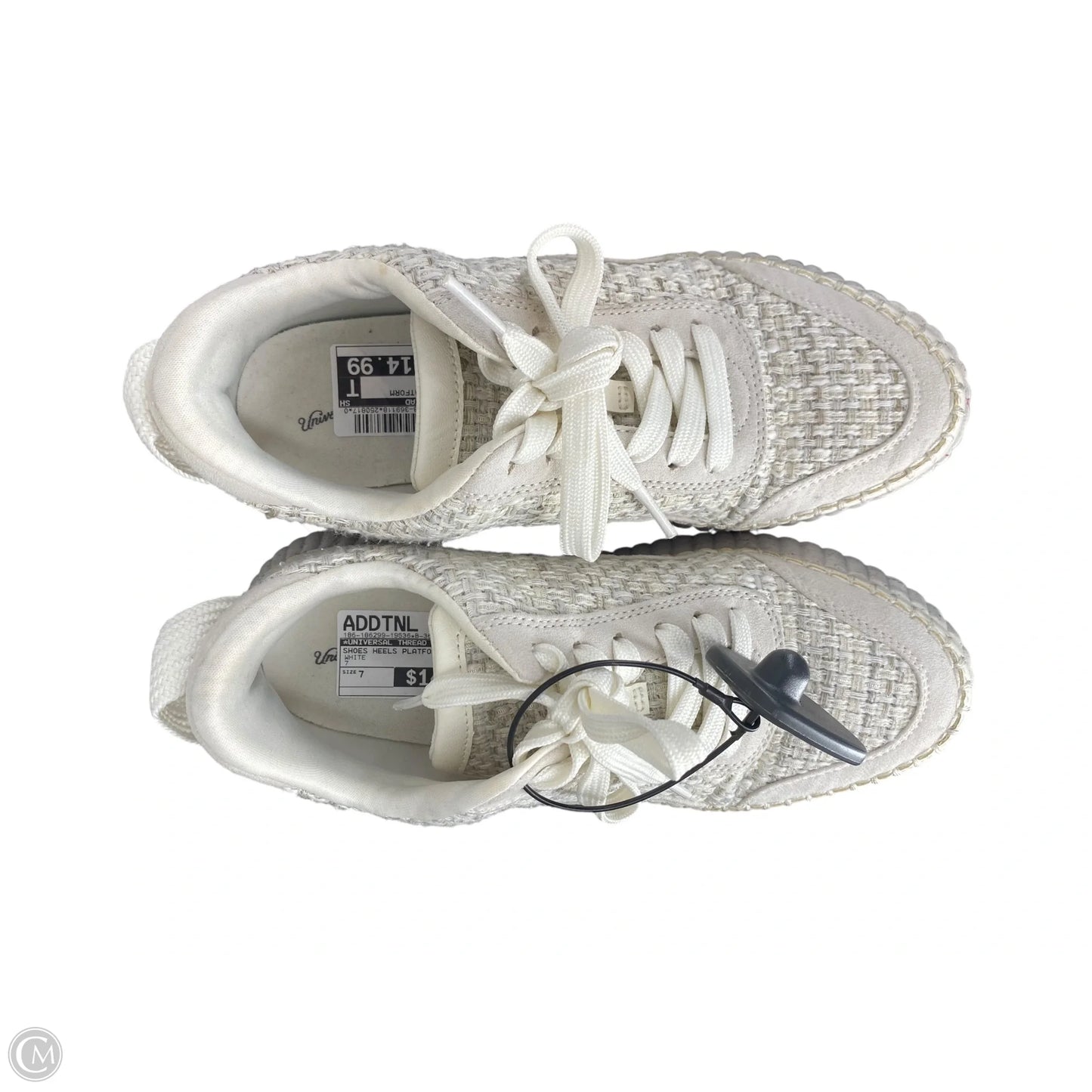 Shoes Heels Platform By Universal Thread In White, Size: 7