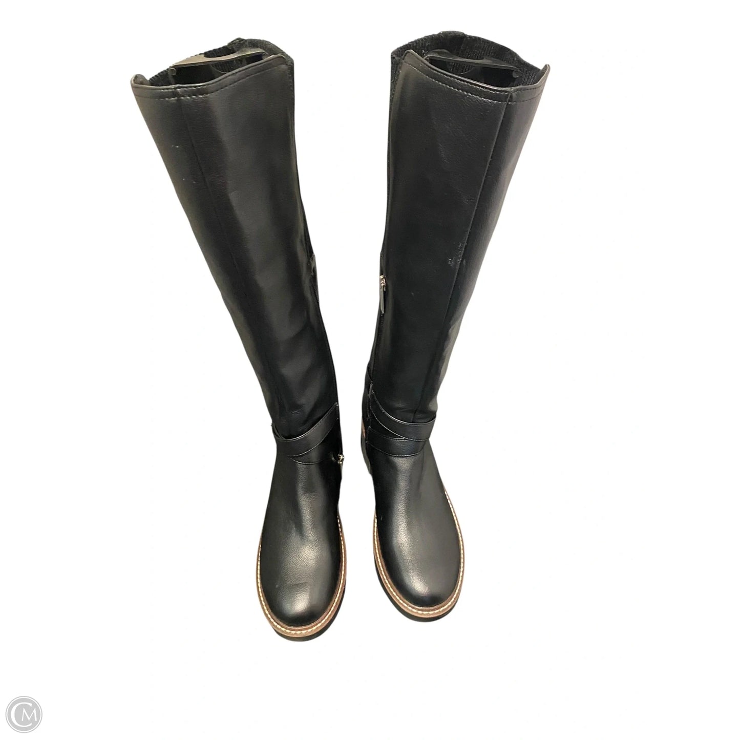 Boots Mid-calf Heels By Cme In Black, Size: 8