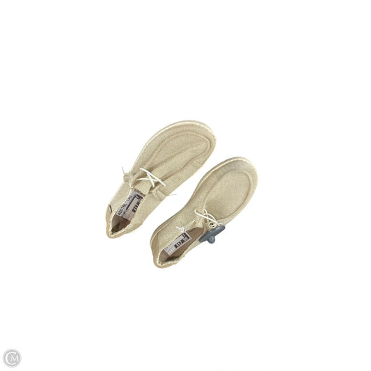 Shoes Flats By Hey Dude In Gold, Size: 7