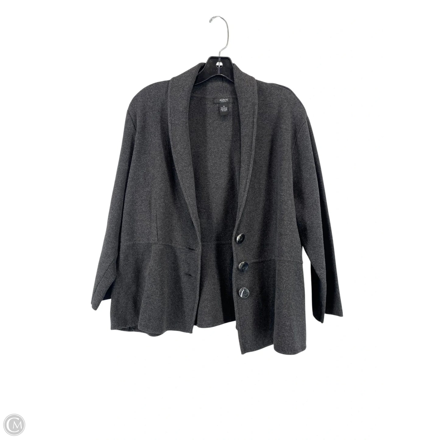 Cardigan By Alfani In Grey, Size: 1x