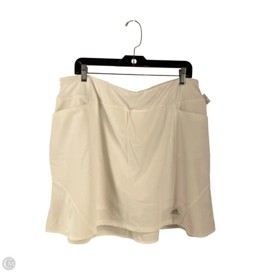 Athletic Skirt By Adidas In White, Size: Xl