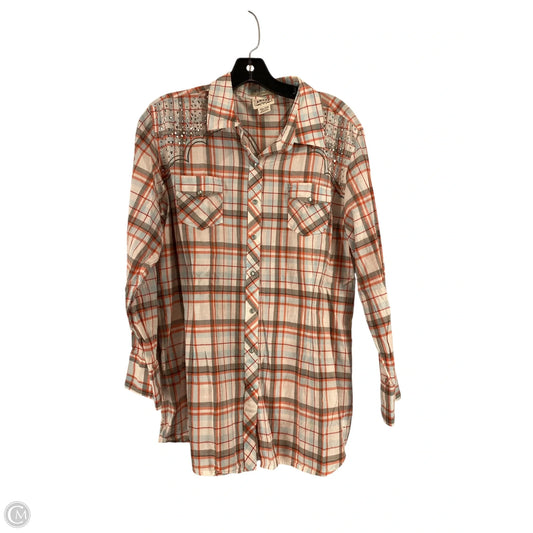 Top Long Sleeve By Ariat In Plaid Pattern, Size: 2x