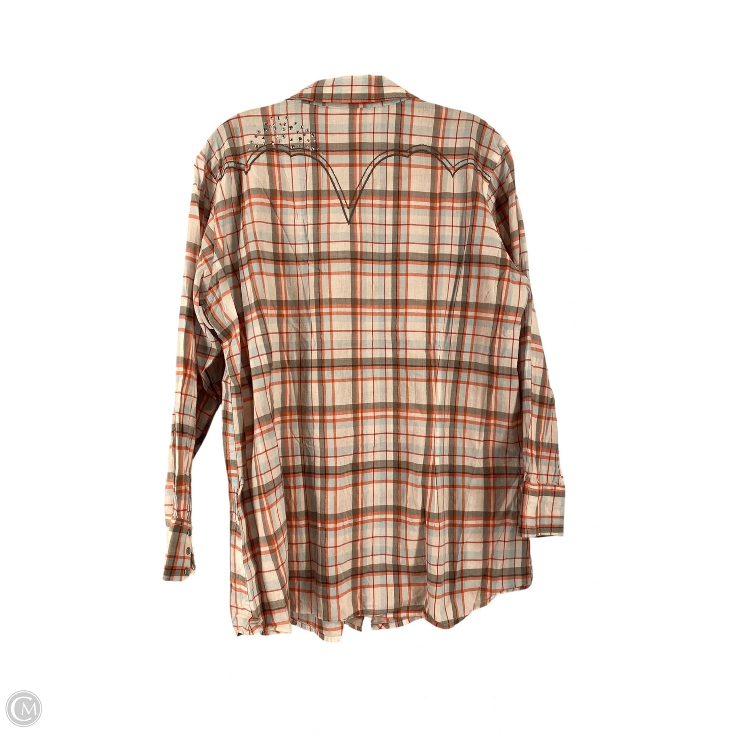 Top Long Sleeve By Ariat In Plaid Pattern, Size: 2x