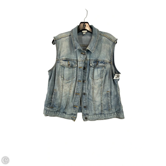 Vest Other By Merona In Blue Denim, Size: 2x