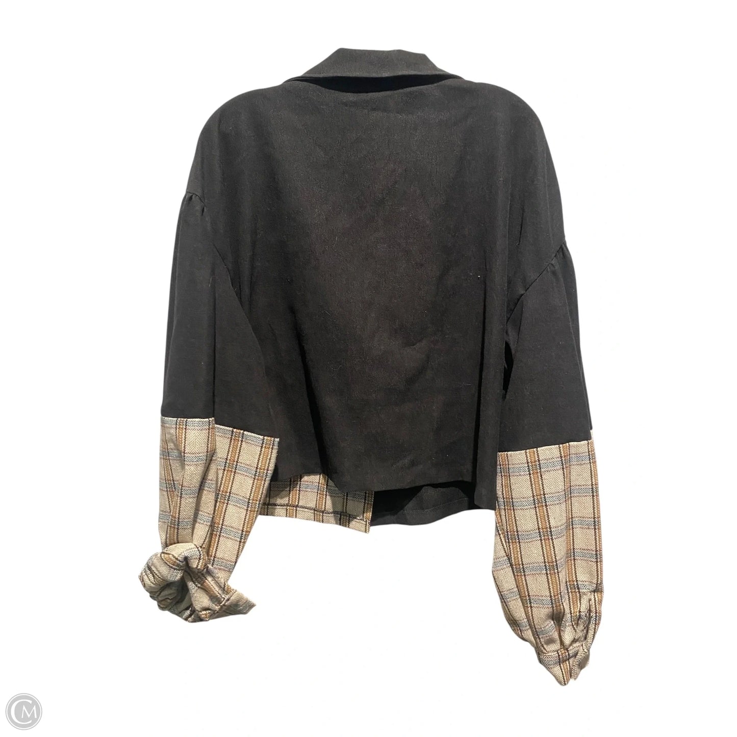 Top Long Sleeve By Shein In Plaid Pattern, Size: 2x
