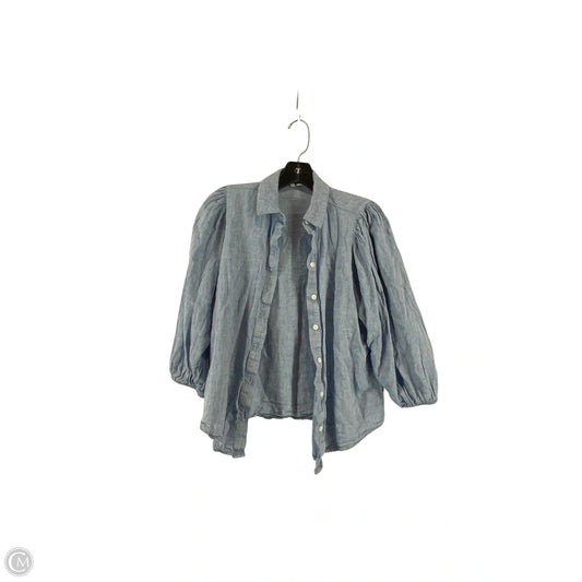 Top Short Sleeve By Beachlunchlounge In Blue Denim, Size: Xs