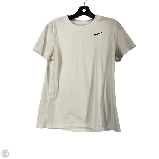 Athletic Top Short Sleeve By Nike In White, Size: M
