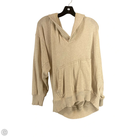 Sweatshirt Hoodie By Aerie In Cream, Size: L