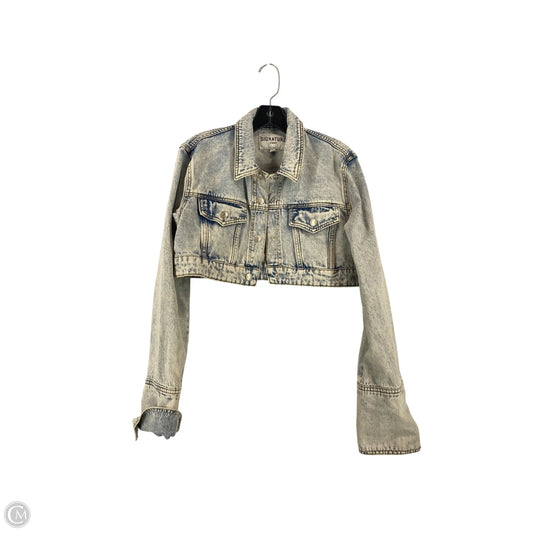 Jacket Denim By Signature Collection In Blue Denim, Size: S