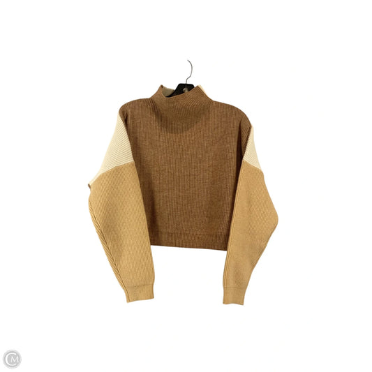 Sweater By Le Lis In Brown & Cream, Size: Xs