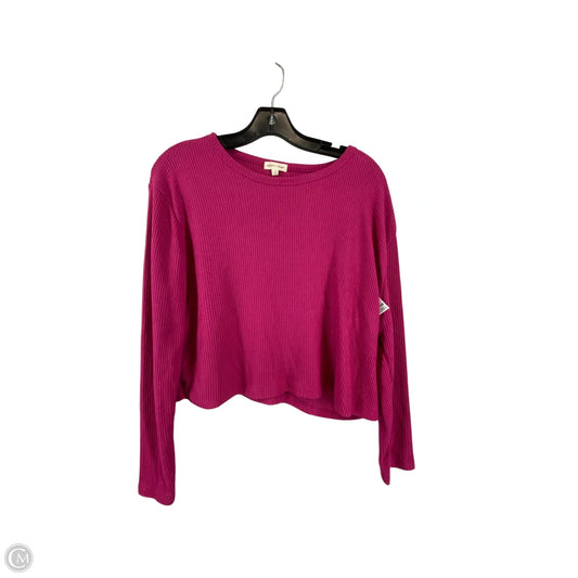 Top Long Sleeve By Heart & Hips In Pink, Size: S
