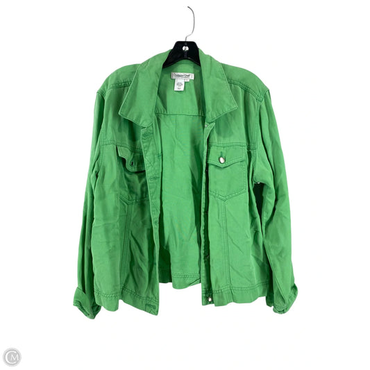 Jacket Denim By Coldwater Creek In Green, Size: L