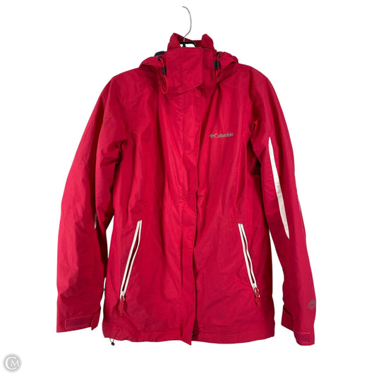 Jacket Windbreaker By Columbia In Pink, Size: S