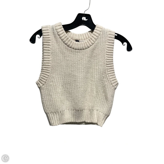 Vest Sweater By Divided In Cream, Size: Xs