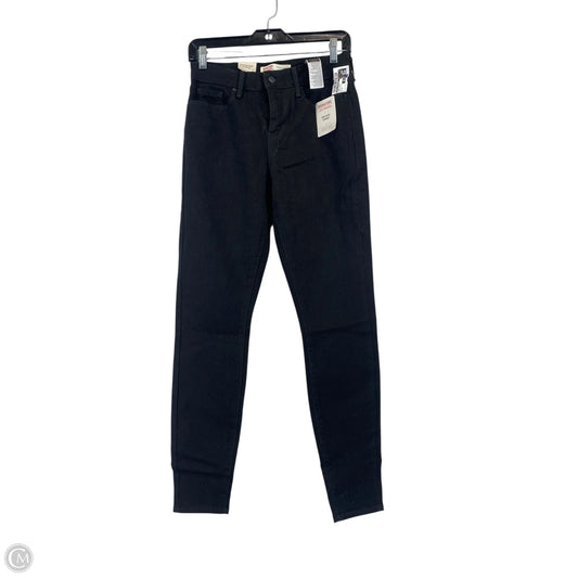 Jeans Skinny By Levis Signature In Black Denim, Size: 2