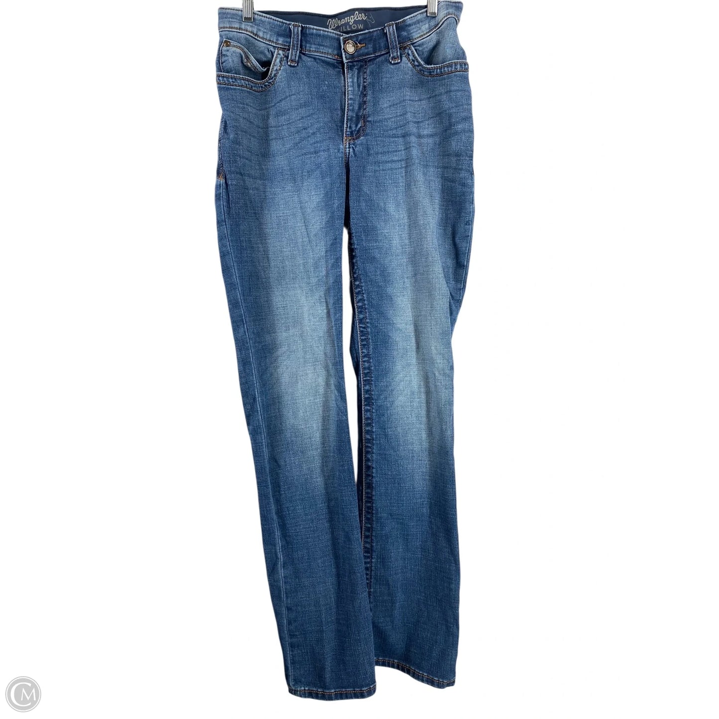 Jeans Straight By Wrangler In Blue Denim, Size: 10