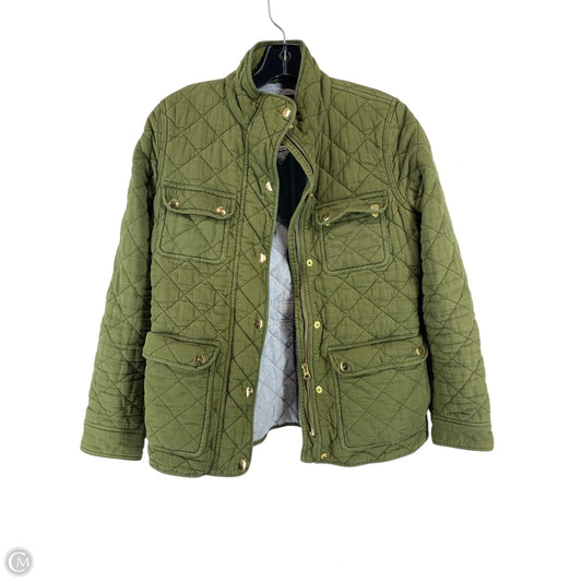 Jacket Puffer & Quilted By J. Crew In Green, Size: Xs